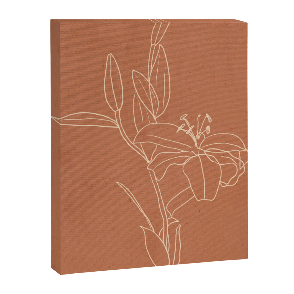  Lily Flower Line Drawing 2 Canvas Print Gallery Image 6