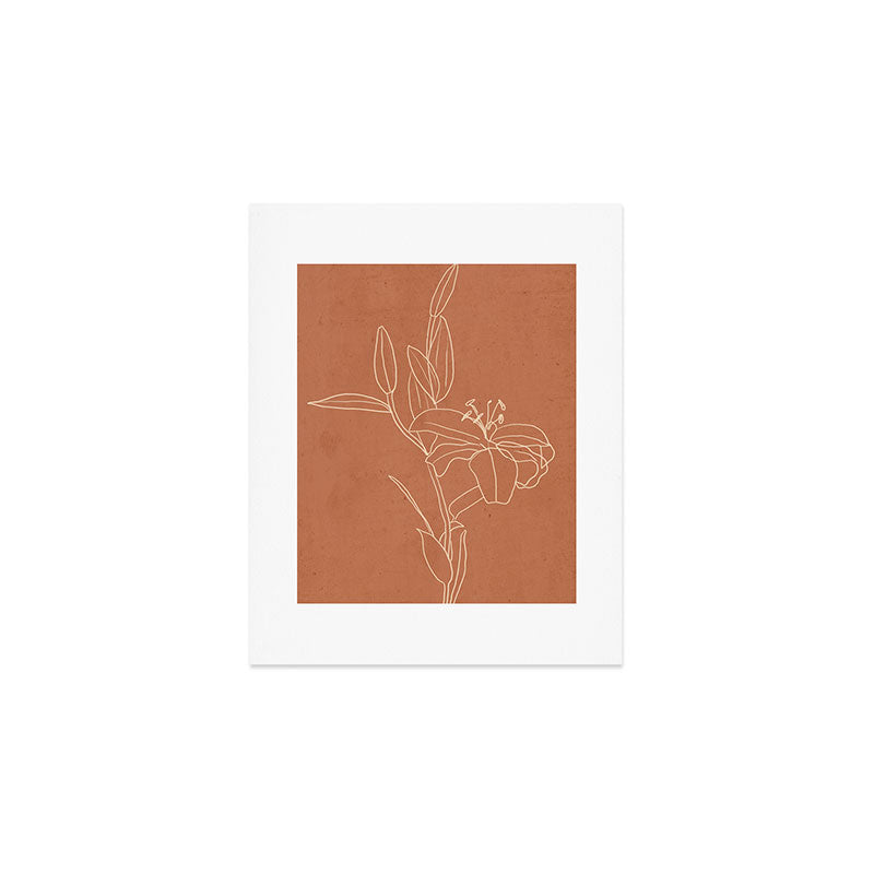  Lily Flower Line Drawing 2 Art Print Gallery Image 1