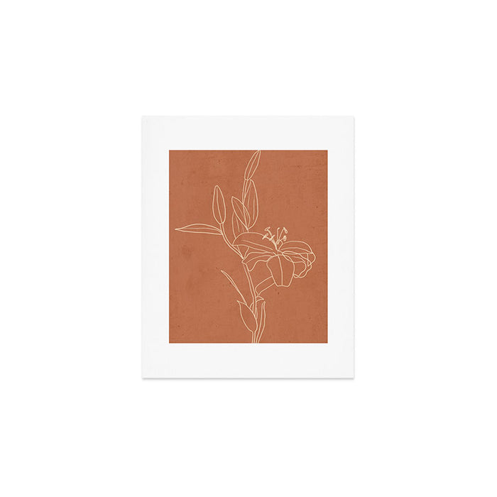 Lily Flower Line Drawing 2 Art Print Gallery Image 1