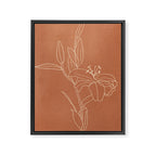  Lily Flower Line Drawing 2 Framed Canvas Print Gallery Image 6