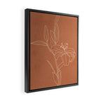  Lily Flower Line Drawing 2 Framed Canvas Print Gallery Image 2