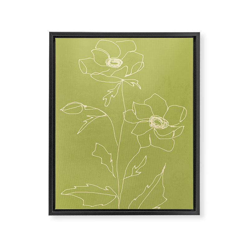 Line Drawing Flowers 2 Framed Canvas Print Gallery Image 6