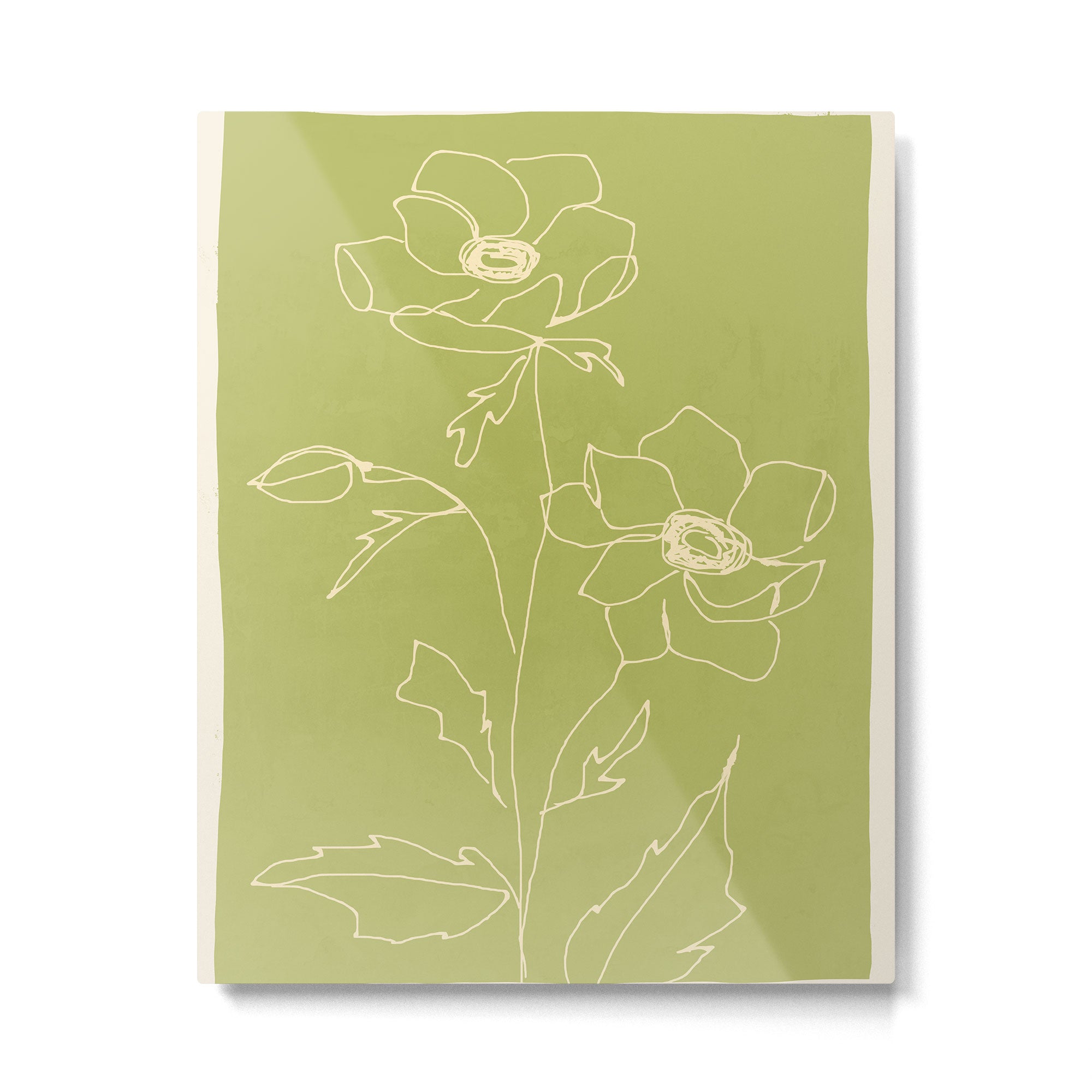Line Drawing Flowers 2 Metal Print Gallery Image 4