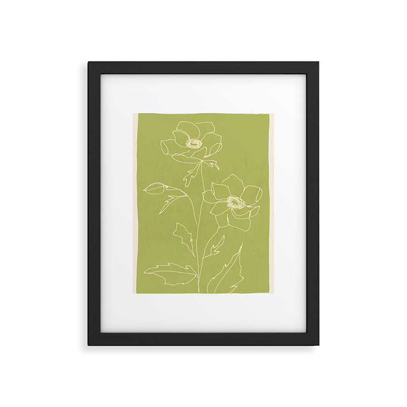 Line Drawing Flowers 2 Framed Art Print Gallery Image 4