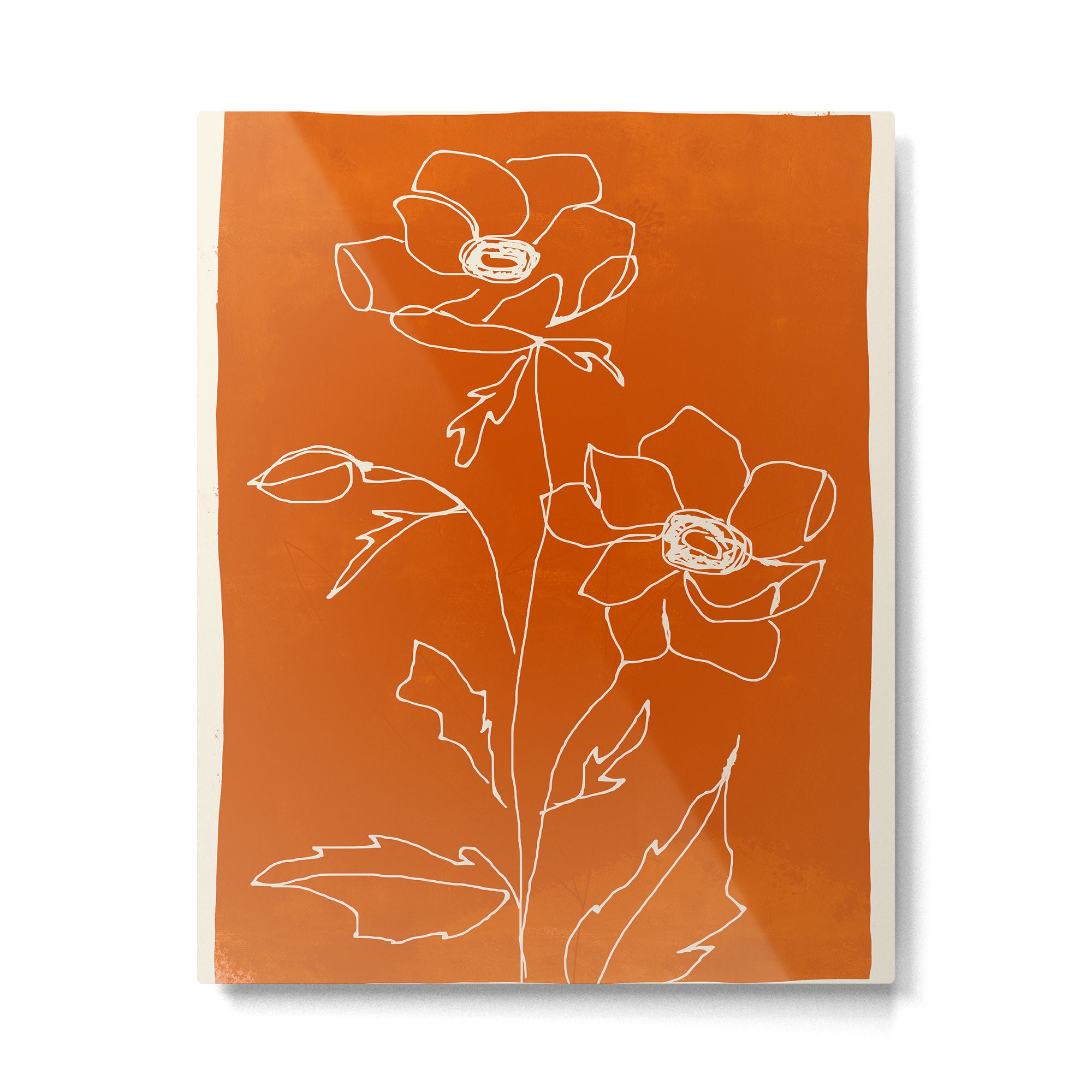 Line Drawing Flowers Metal Print Gallery Image 4