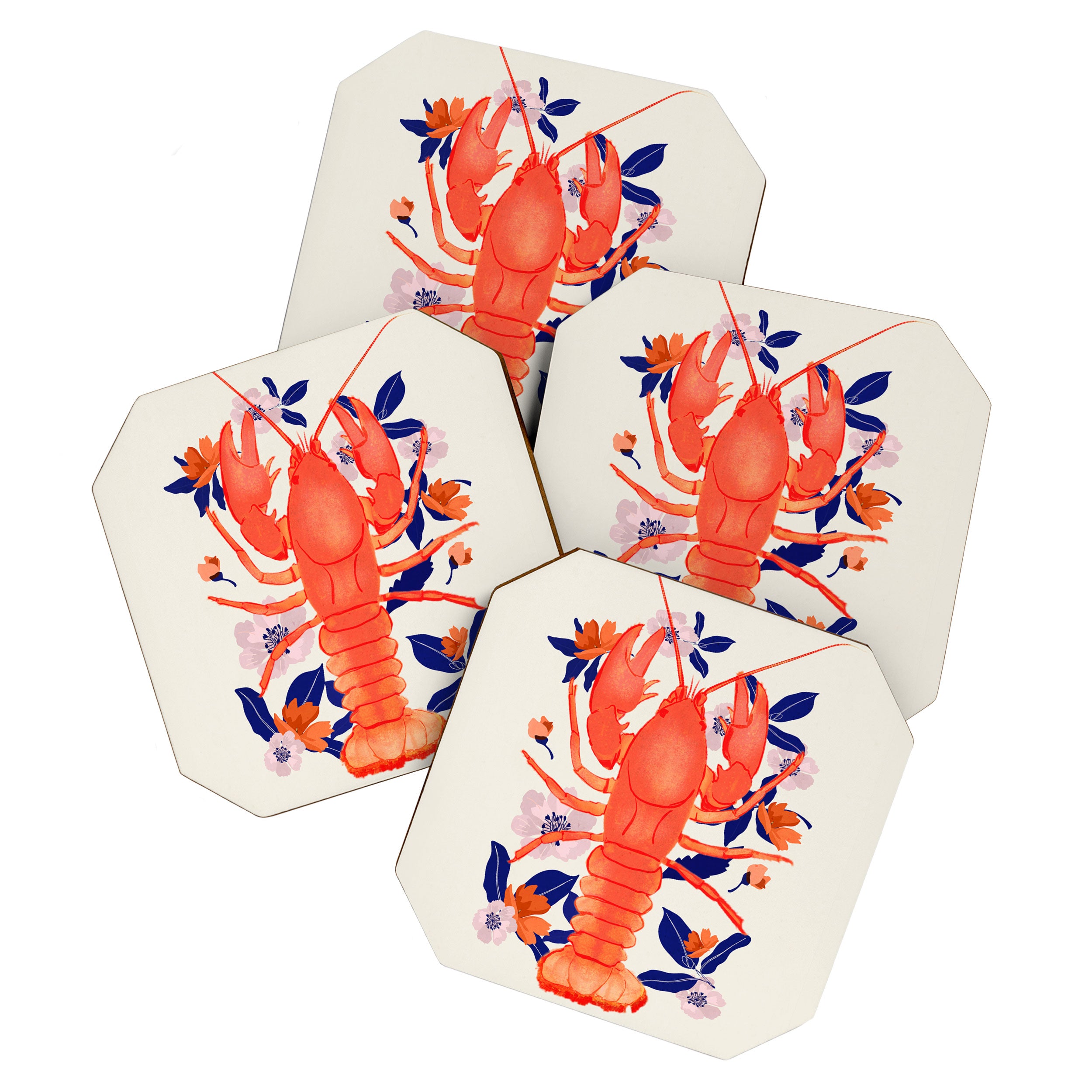 Lobster 4 Coaster Gallery Image 1