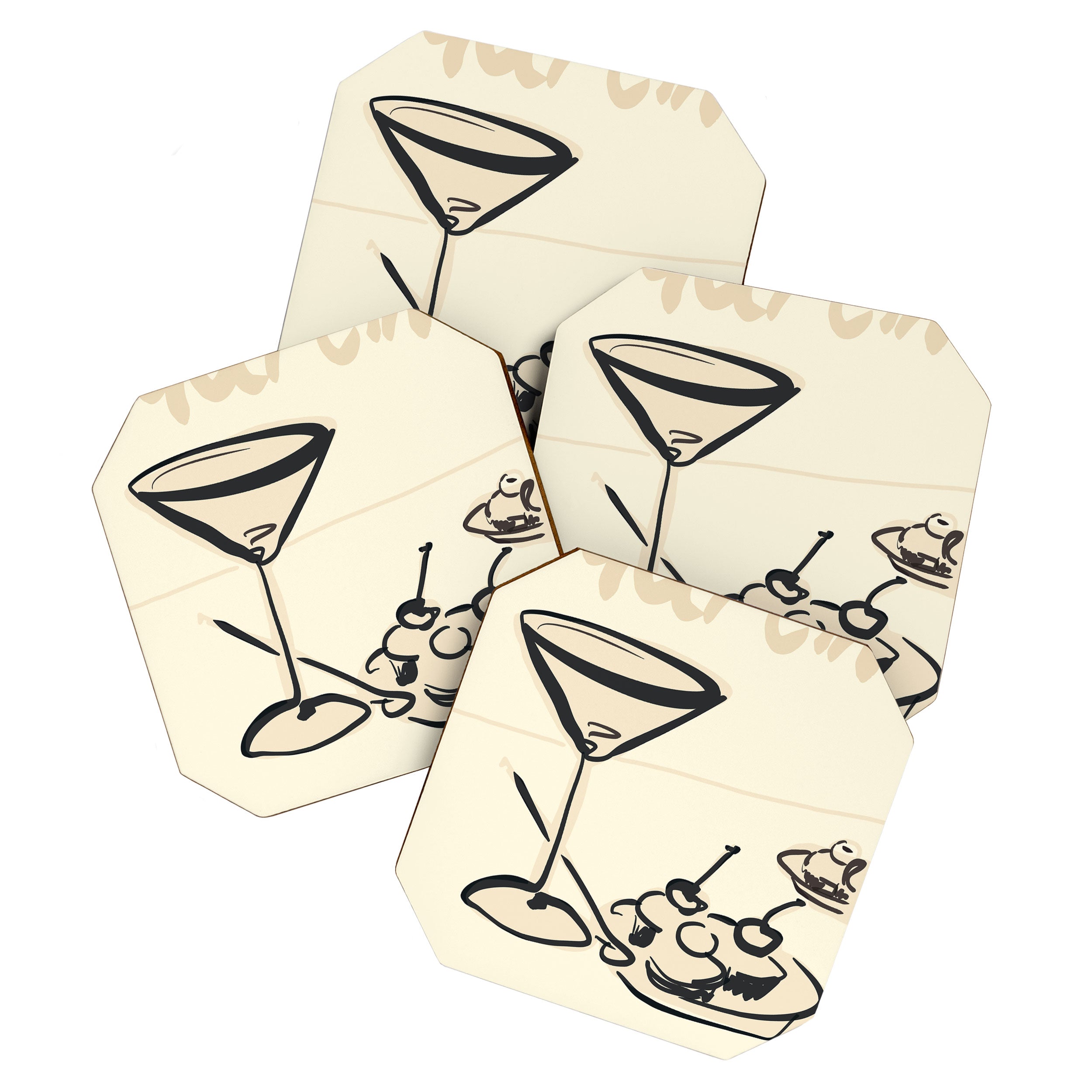 Martini 6 Coaster Gallery Image 1