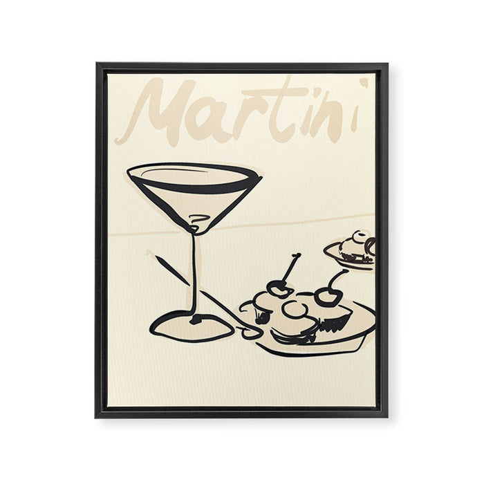 Martini 6 Framed Canvas Print Gallery Image 1