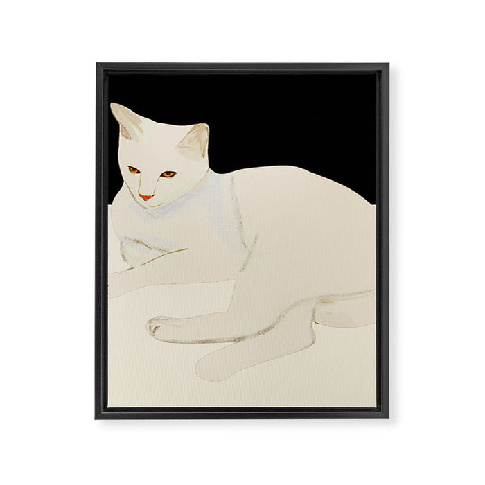 Minimal Abstract Art Cat 6 Framed Canvas Print Gallery Image 1