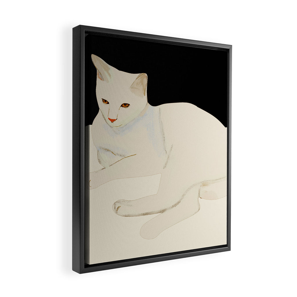 Minimal Abstract Art Cat 6 Framed Canvas Print Gallery Image 2