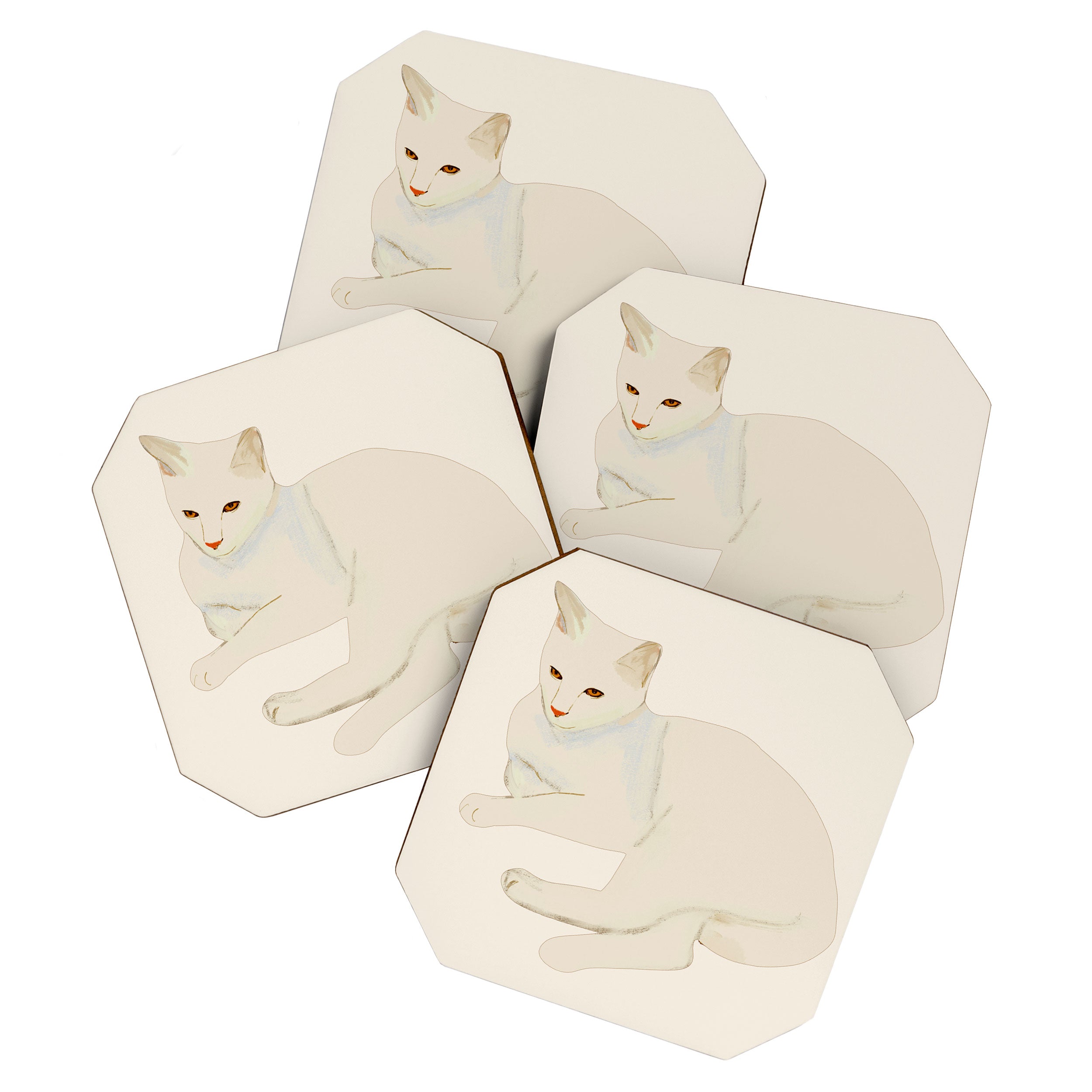 Minimal Abstract Art Cat 7 Coaster Gallery Image 1