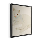 Minimal Abstract Art Cat 7 Framed Canvas Print Gallery Image 2