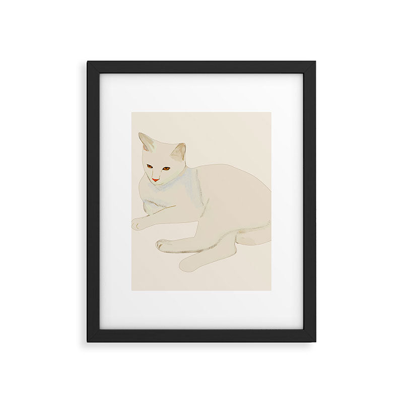 Minimal Abstract Art Cat 7 Framed Art Print Gallery Image 6