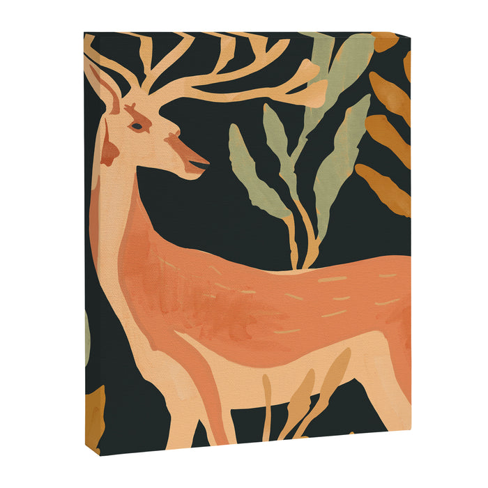 Minimal Abstract Art Deer Canvas Print Gallery Image 1