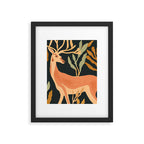 Minimal Abstract Art Deer Framed Art Print Gallery Image 5