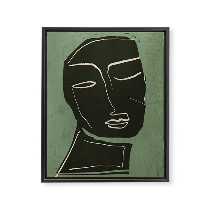 Minimal Abstract Art Face 2 Framed Canvas Print Gallery Image 1
