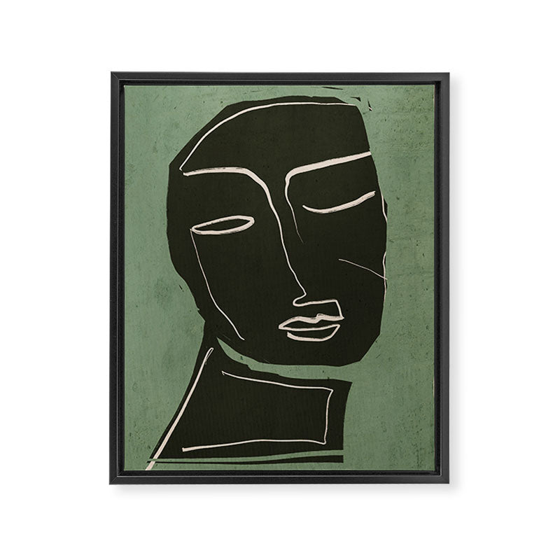 Minimal Abstract Art Face 2 Framed Canvas Print Gallery Image 6