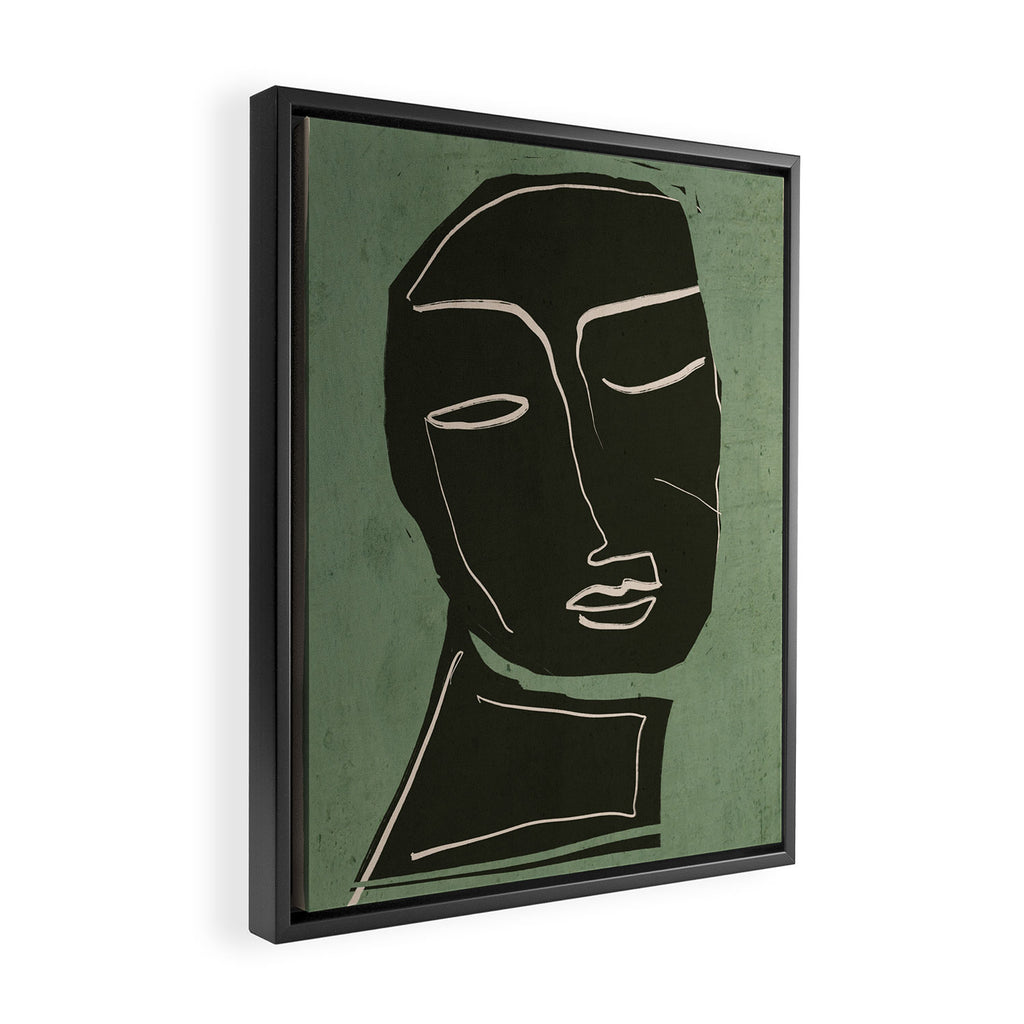Minimal Abstract Art Face 2 Framed Canvas Print Gallery Image 2