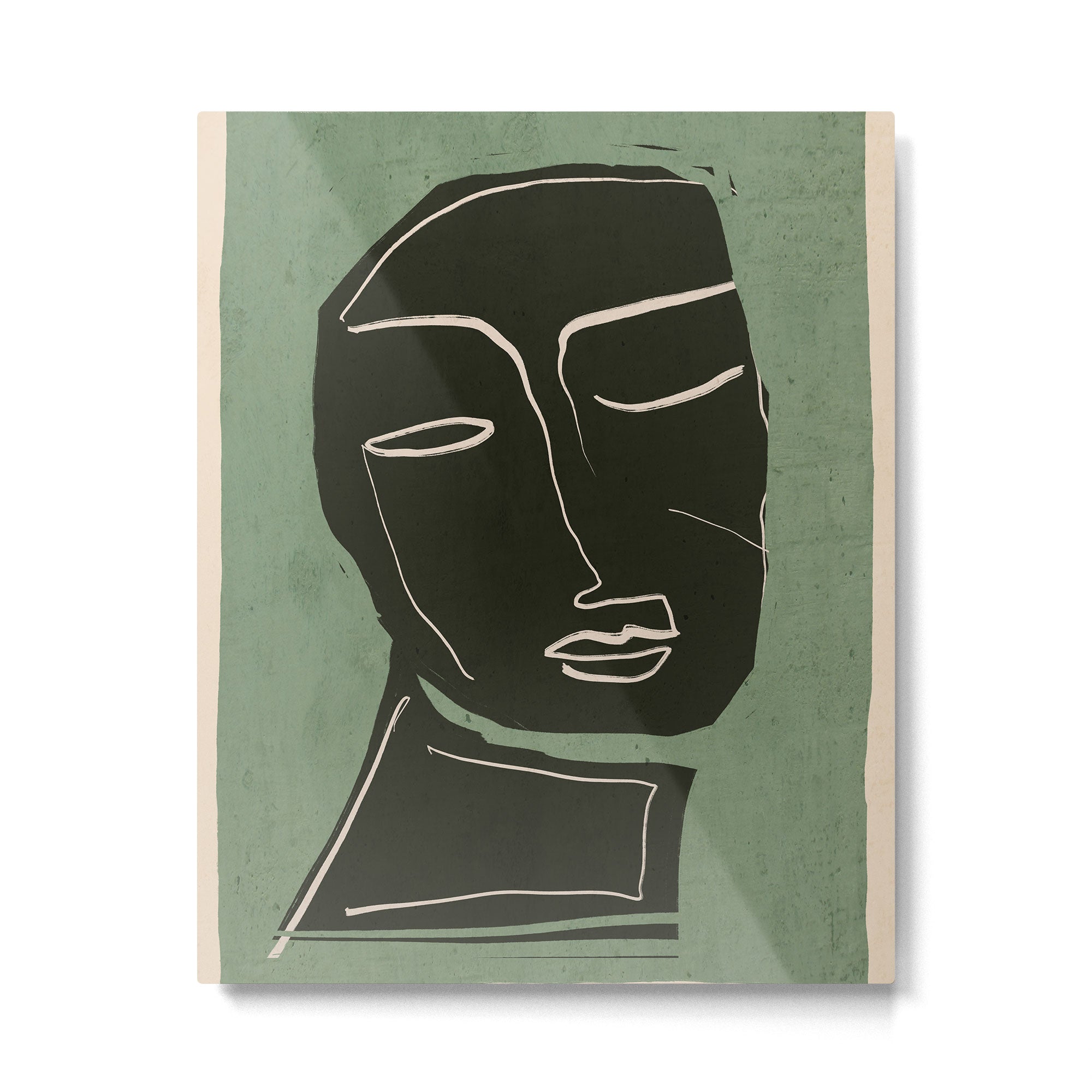 Minimal Abstract Art Face 2 Metal Print Gallery Image 4