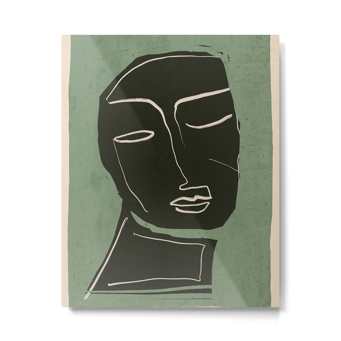 Minimal Abstract Art Face 2 Metal Print Gallery Image 1