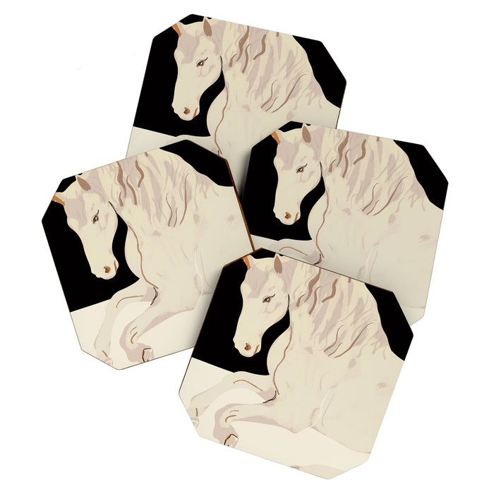 Minimal Abstract Art Horse 2 Coaster Gallery Image 1