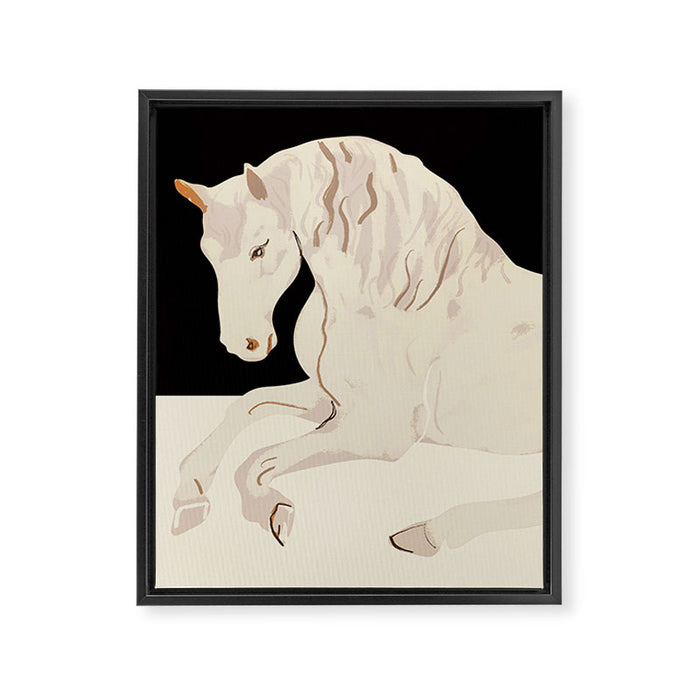 Minimal Abstract Art Horse 2 Framed Canvas Print Gallery Image 1