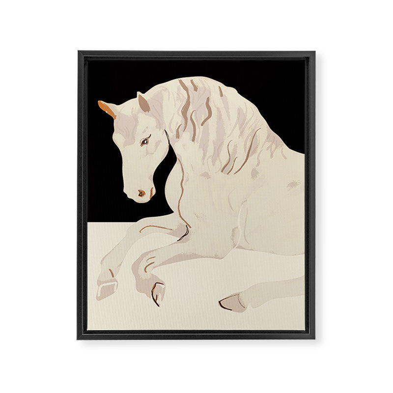 Minimal Abstract Art Horse 2 Framed Canvas Print Gallery Image 6