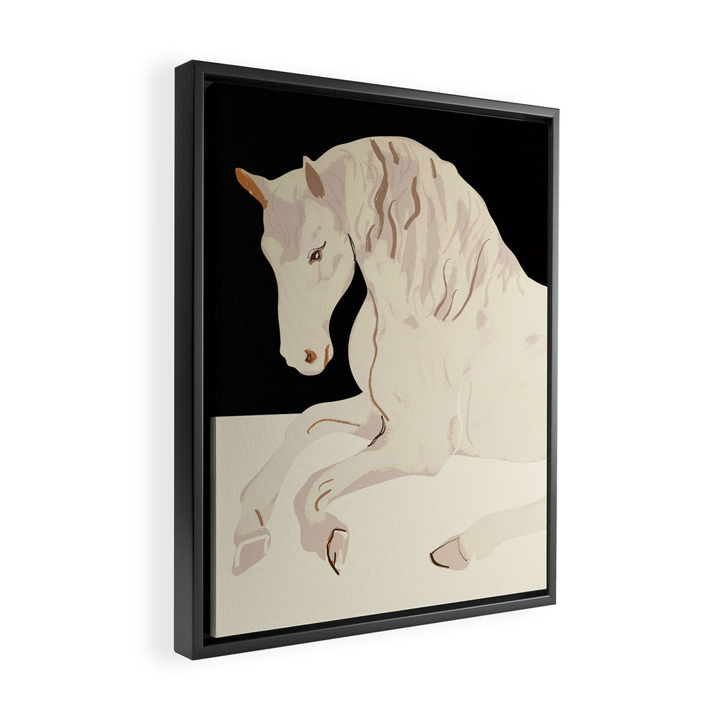 Minimal Abstract Art Horse 2 Framed Canvas Print Gallery Image 2