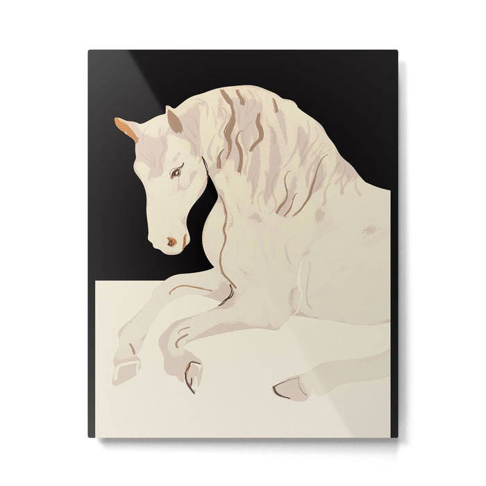 Minimal Abstract Art Horse 2 Metal Print Gallery Image 1