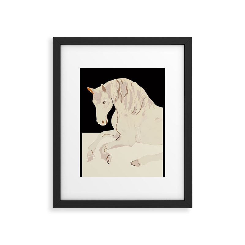 Minimal Abstract Art Horse 2 Framed Art Print Gallery Image 5