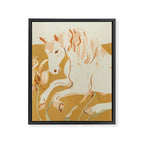 Minimal Abstract Art Horse Framed Canvas Print Gallery Image 6