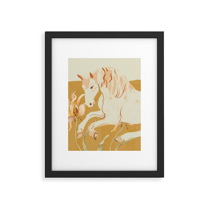 Minimal Abstract Art Horse Framed Art Print Gallery Image 1