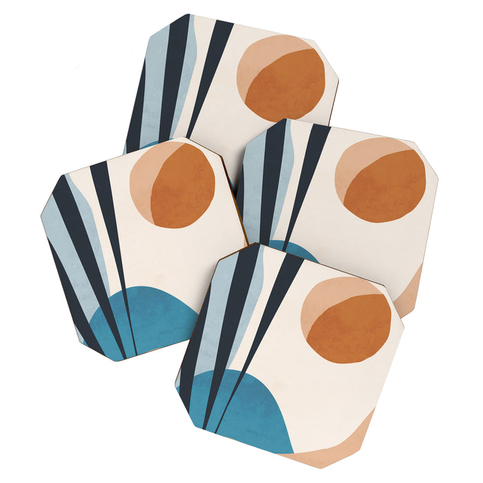 Minimal Abstract Art Landscape 10 Coaster Gallery Image 1