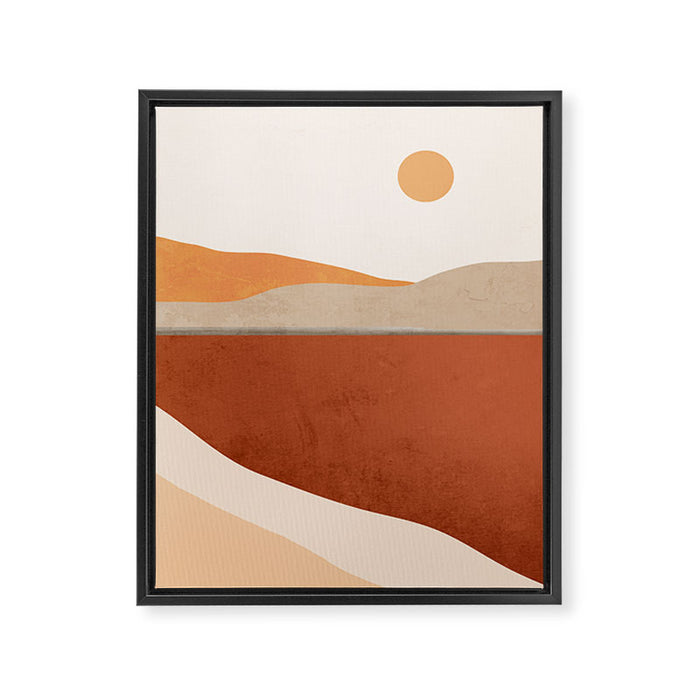 Minimal Abstract Art Landscape 11 Framed Canvas Print Gallery Image 1