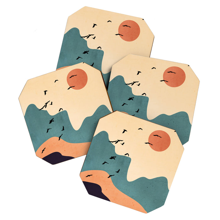 Minimal Abstract Art Landscape 19 Coaster Gallery Image 1