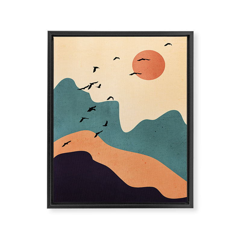 Minimal Abstract Art Landscape 19 Framed Canvas Print Gallery Image 6