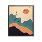 Minimal Abstract Art Landscape 19 Framed Canvas Print Gallery Image 6