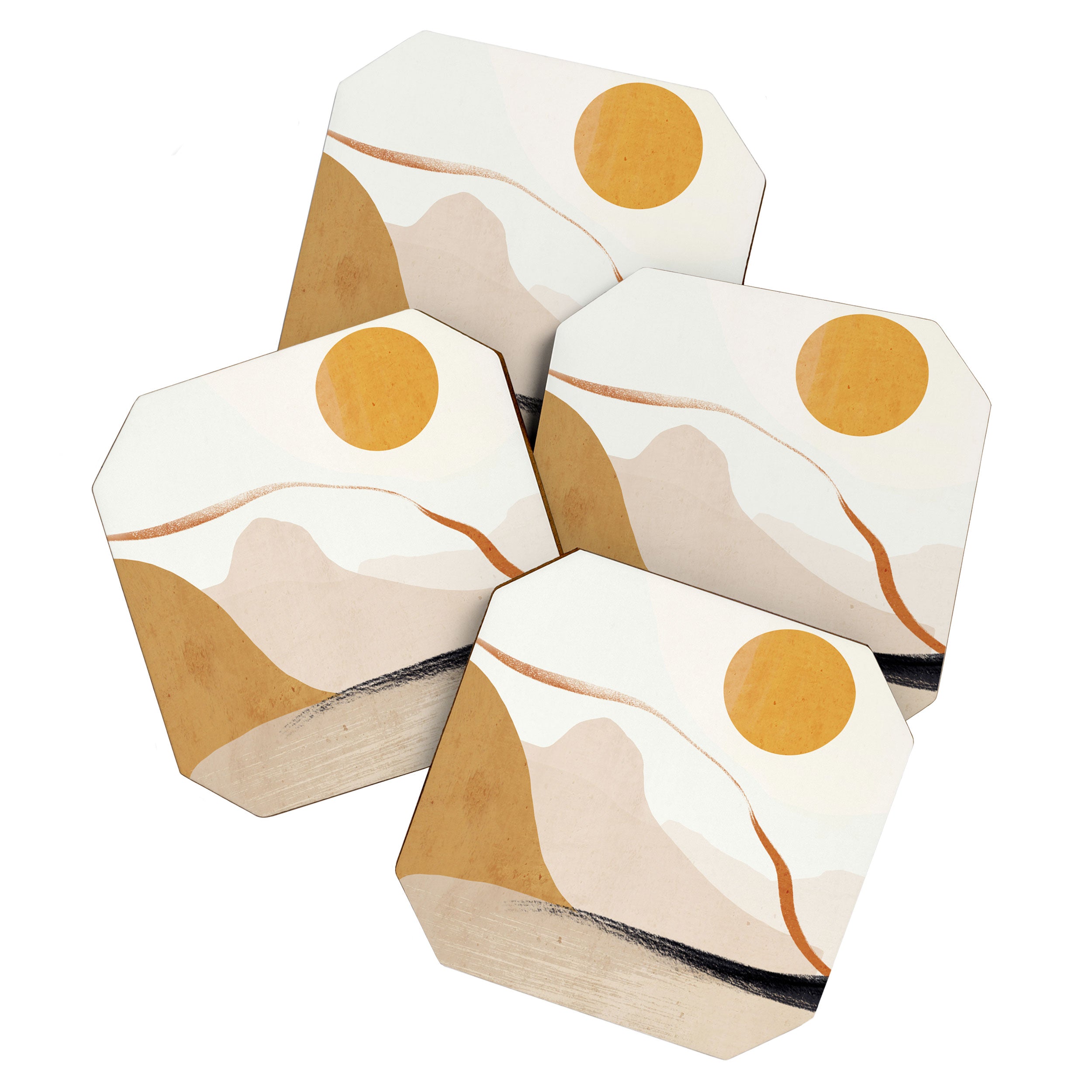 Minimal Abstract Art Landscape 31 Coaster Gallery Image 1