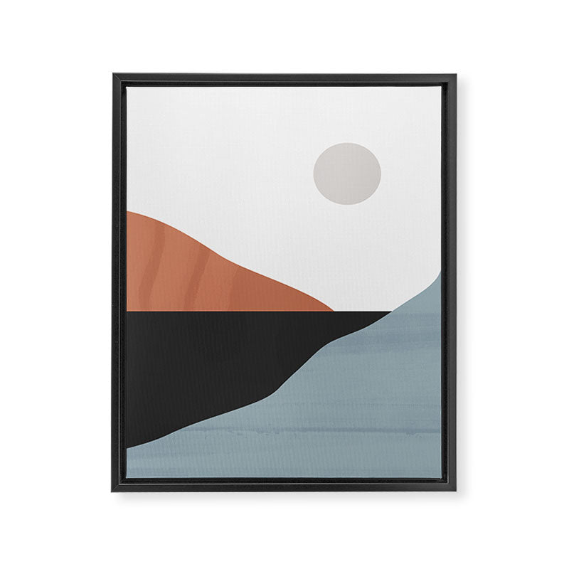 Minimal Abstract Art Landscape 7 Framed Canvas Print Gallery Image 6