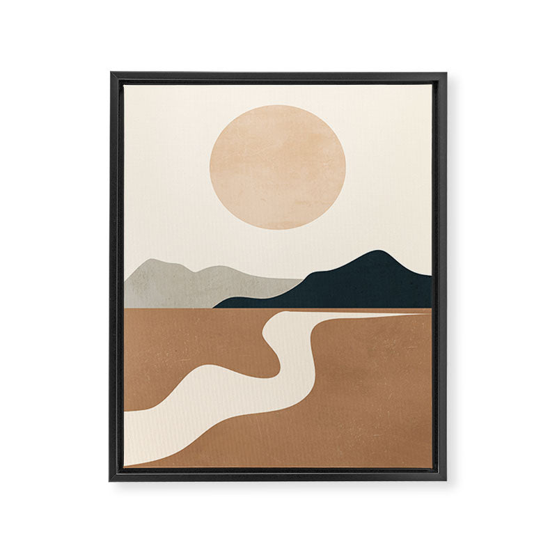 Minimal Abstract Art Landscape 8 Framed Canvas Print Gallery Image 6