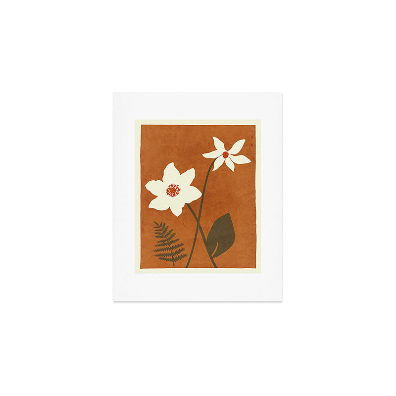Minimal Abstract Art Landscape Flowers 4 Art Print Gallery Image 1