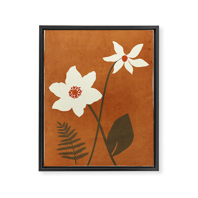 Minimal Abstract Art Landscape Flowers 4 Framed Canvas Print Gallery Image 6