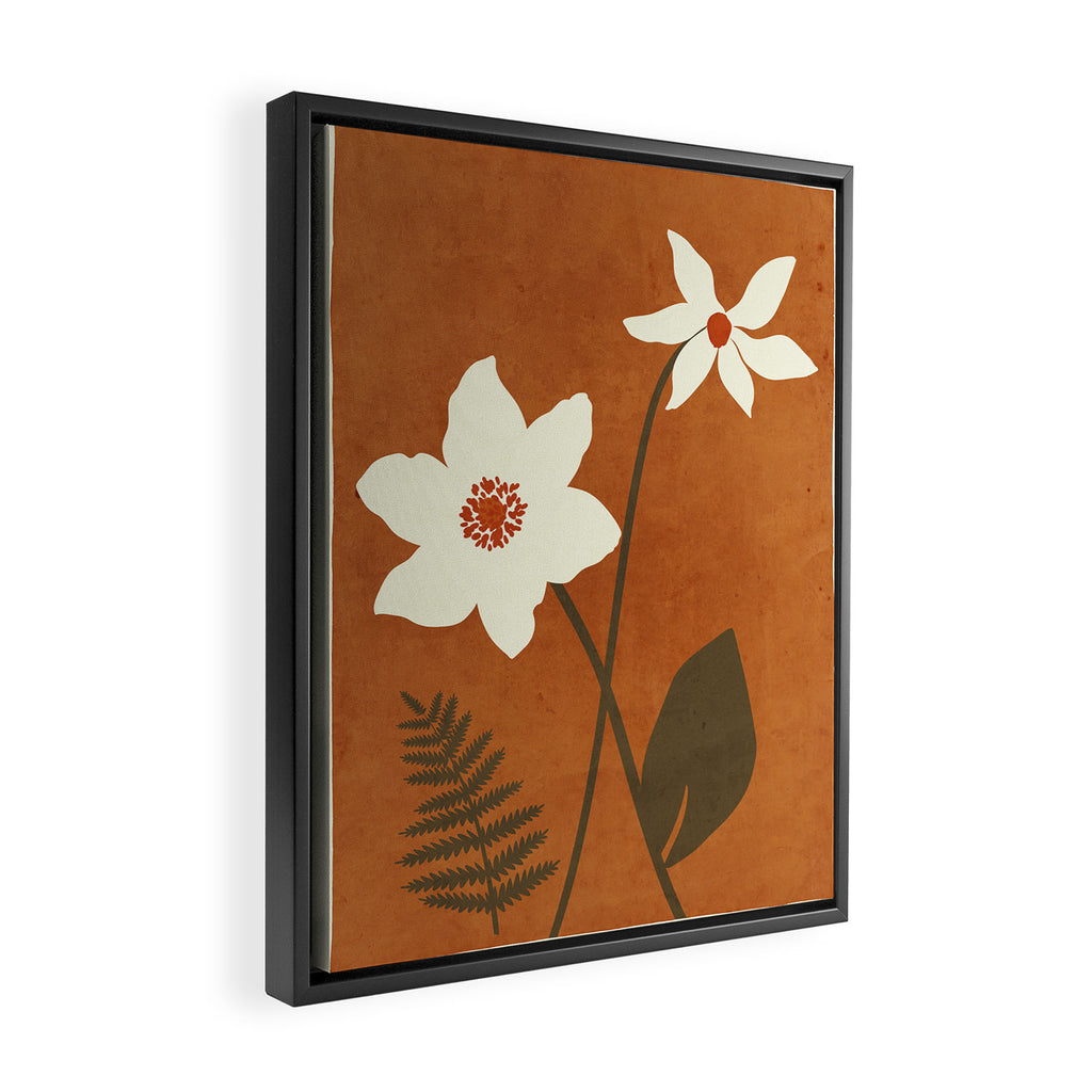 Minimal Abstract Art Landscape Flowers 4 Framed Canvas Print Gallery Image 2