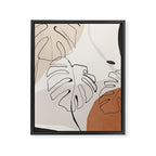 Minimal Abstract Art- Monstera Framed Canvas Print Gallery Image 6