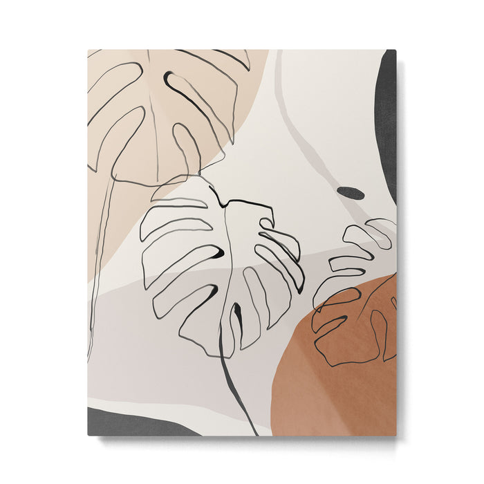 Minimal Abstract Art- Monstera Metal Print Gallery Image 1