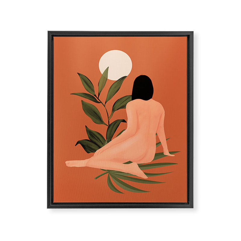 Minimal Abstract Art Nude Woman 7 Framed Canvas Print Gallery Image 6