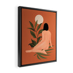 Minimal Abstract Art Nude Woman 7 Framed Canvas Print Gallery Image 2