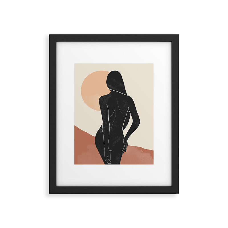 Minimal Abstract Art Nude Woman Framed Art Print Gallery Image 5