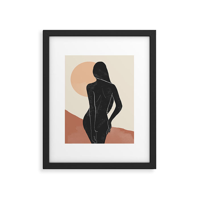 Minimal Abstract Art Nude Woman Framed Art Print Gallery Image 1