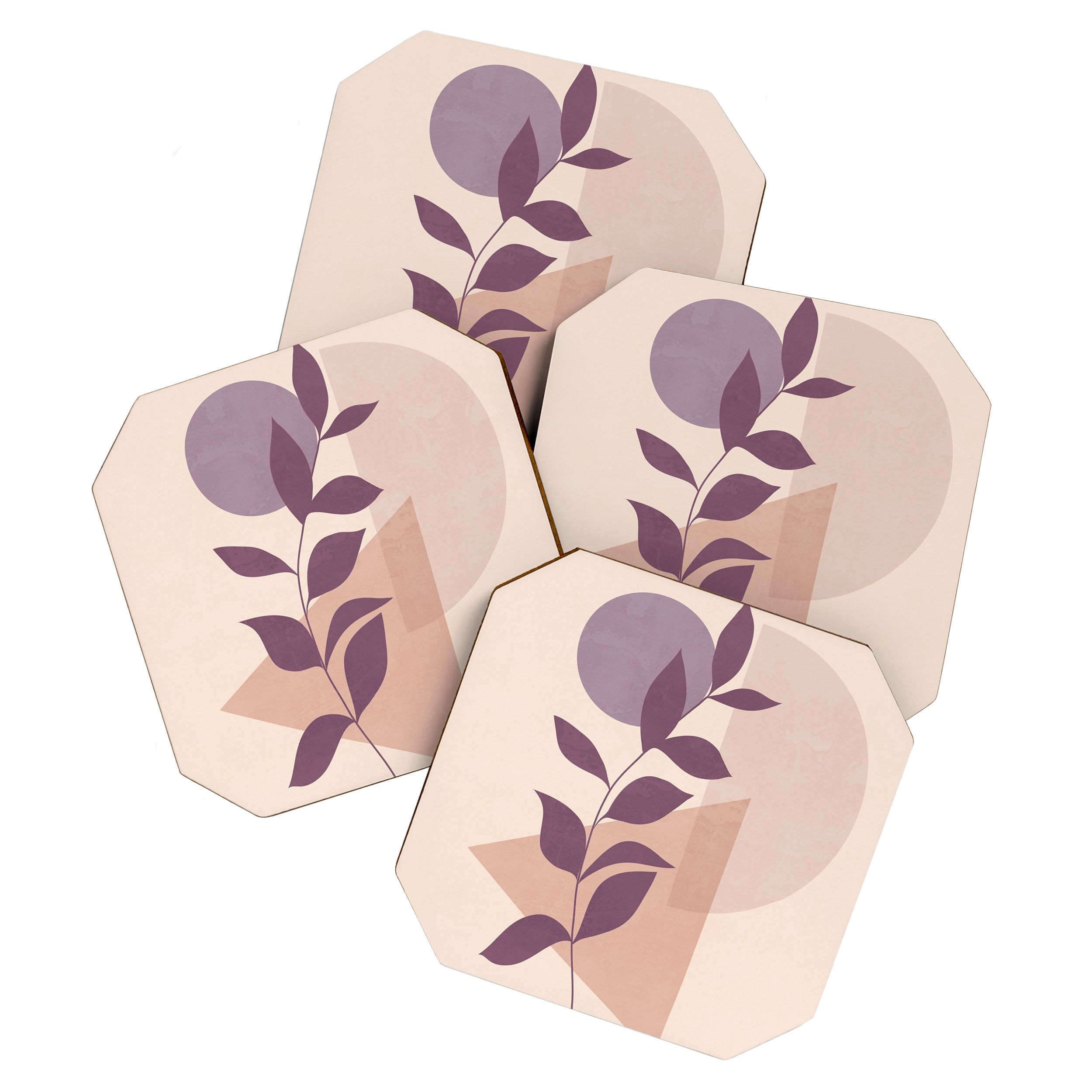 Minimal Abstract Art Plant 12 Coaster Gallery Image 1